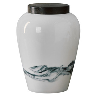 玩物志原创新中式手绘水墨盖碗景德镇纯手工茶器套装简约高档礼品