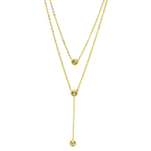 2023年新款高级感双层钛金项链女小众设计感网红不褪色轻奢锁骨链