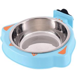 狗盆猫盆狗食盆宠物碗固定笼子猫碗可固定粮碗水盆防打翻不锈钢