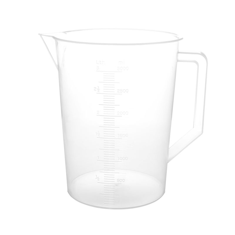 塑料量杯烧杯30/50/100/250/500/1000/2000/5000ml化学实验室透明带刻度盖子厨房烘焙1/2/