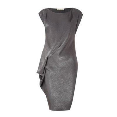 女王 21夏新款原单立体裁剪不规则连衣裙 晚礼服垂感直筒裙