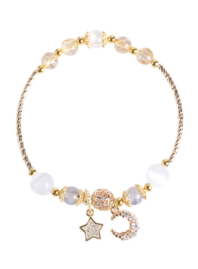 古觉工作室手串守护爱情风金发晶