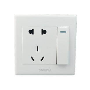 86型暗装墙壁开关插座面板白色家装工程五孔单开双开关全套厂家