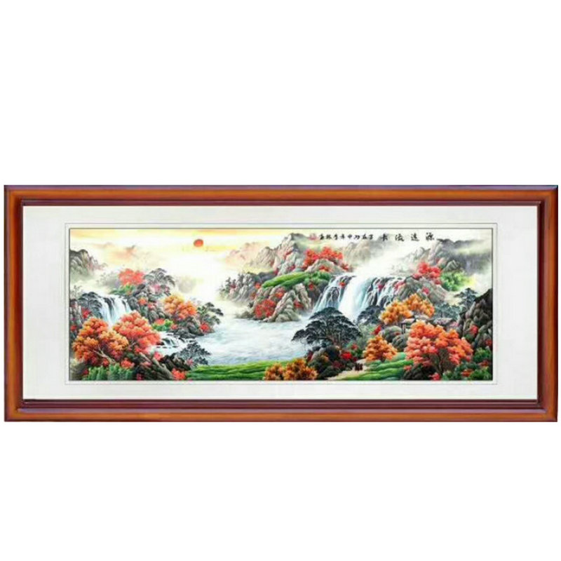 苏州刺绣画源远流长客厅成品