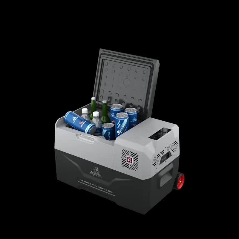 Wholesale Portable Mini Fridge Freezer With Wheels Ac/dc 12v/24v 30/40