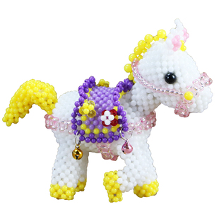 DIY手工串珠 小马摇摇马 生肖马进口 米珠大头编织摆件挂件材料包