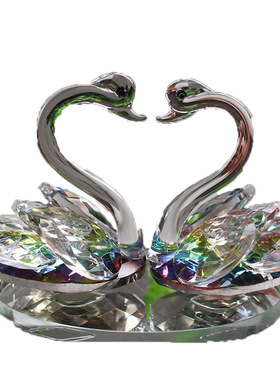 汽车摆件水晶天鹅
