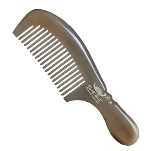 钻牛角尖湘西天然牛角梳子尖角翘尾工艺美发梳按摩梳刻字10007