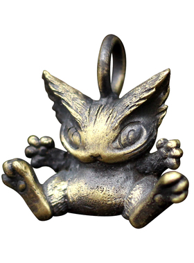 纯银男女款猫咪古董吊坠手工定制