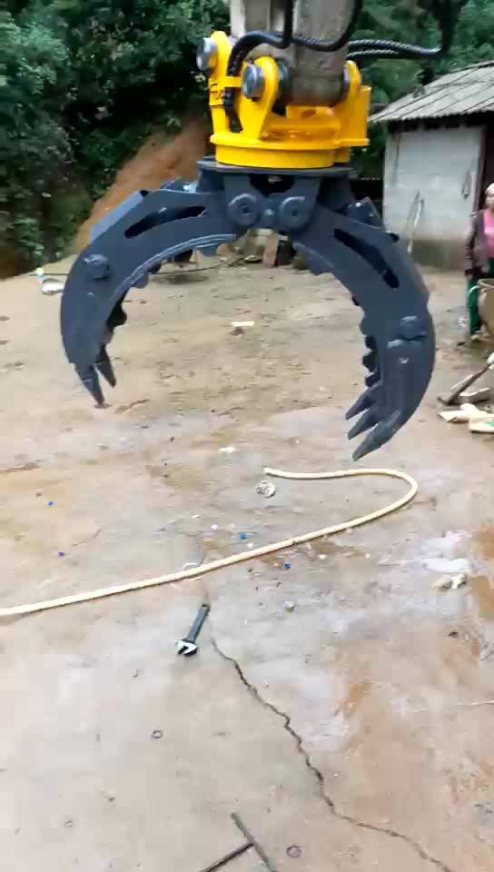 China 20tons Hitachi Volvo Excavator Hydraulic Grabber Tool Log Grapple