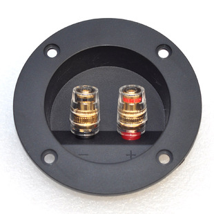 开孔62mm纯铜水晶防氧化保护头两位圆型接线盒音箱接线盒音响配件