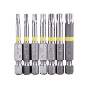 台湾进口1/4螺丝刀头风批头内六角一字十字星型梅花6.3mm气动电动