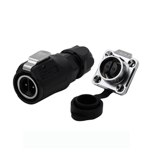 凌科航空插头插座LP16-2-3-4-5-7-8-9芯内牙金属公头方座显示屏