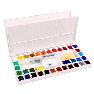 马利水彩颜料18色固体套装 36色块装水彩分装初学者自来水笔美术绘画专业单色尼龙涂鸦动漫中性笔粗杆