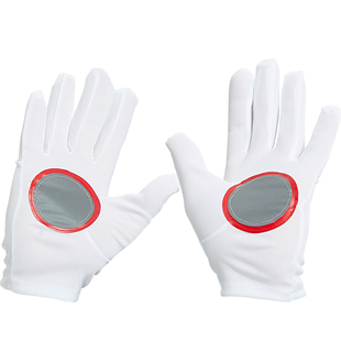 夏天季高反光薄夜间安全站岗男女通用礼仪门卫保安健走广场舞手套