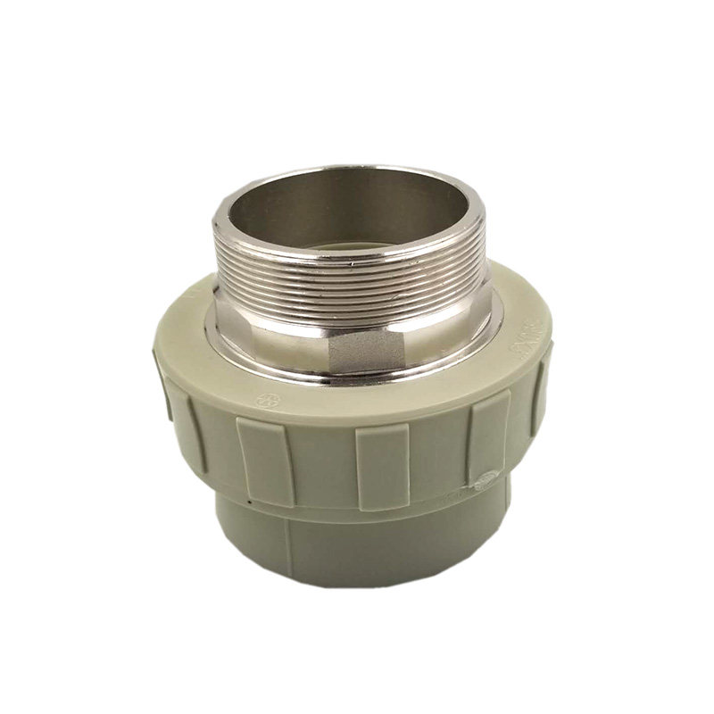 灰色PPR外丝直接20 25 32 40 50 63 75 90110外牙热熔PPR水管配件