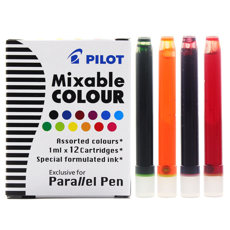 百乐日本pilot12色平行墨水胆