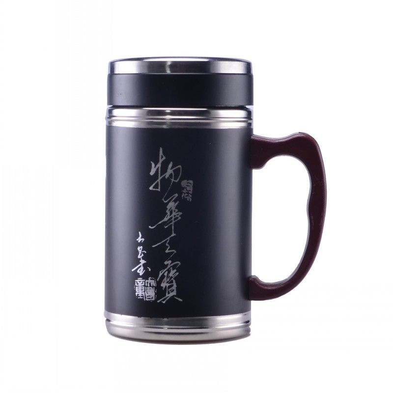 紫砂内胆办公杯 天然保健养生杯 泡茶带手柄商务礼品 男女士