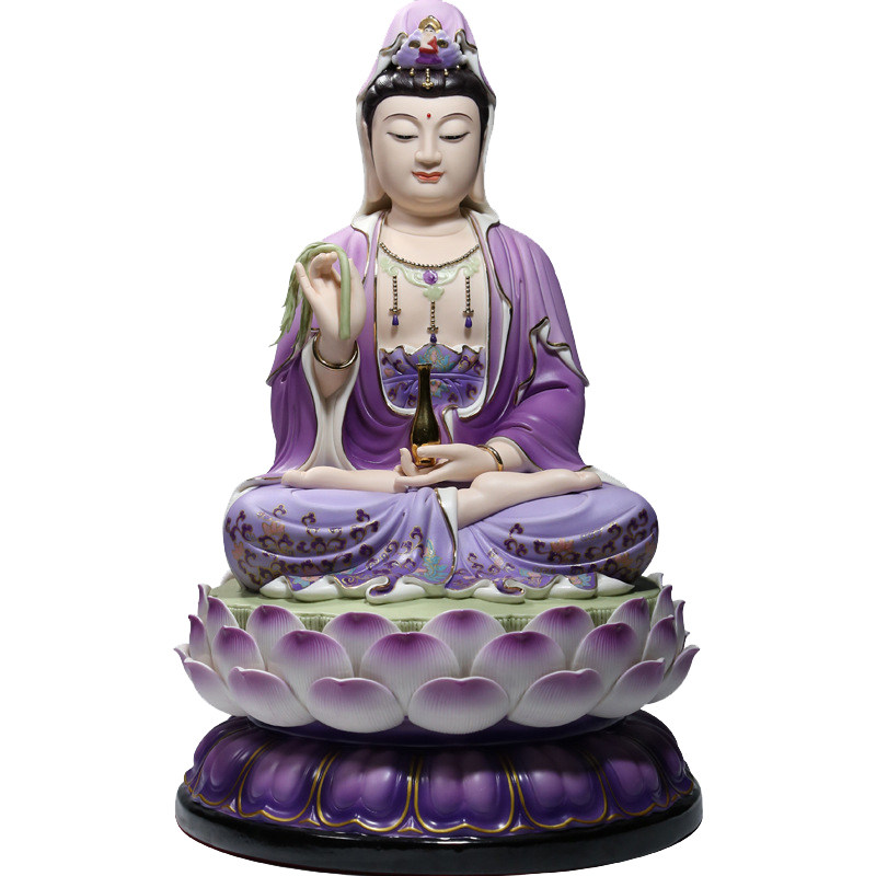 观世音菩萨佛像供奉陶瓷工艺品