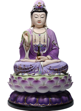 观世音菩萨佛像供奉陶瓷工艺品