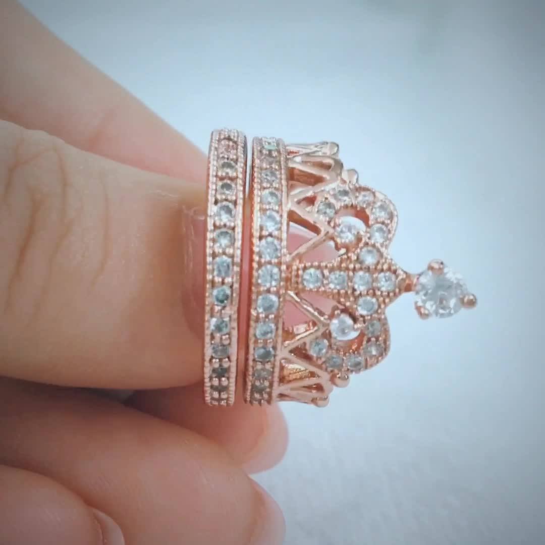 Anillos De Princesa Con Forma De Corona - Buy Anillos En Forma De ...