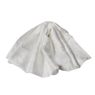 桑蚕丝镂空罗纹丝巾提花暗纹披肩夏季外搭方巾可草木扎染专纯白