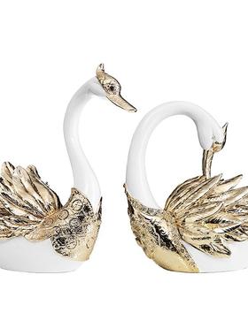 欧式风天鹅电视柜结婚送礼装饰品