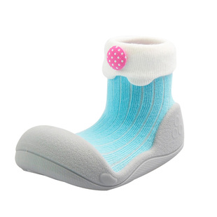 Attipas婴儿鞋子软底学步鞋春秋13码女宝宝鞋婴幼儿地板鞋不掉跟