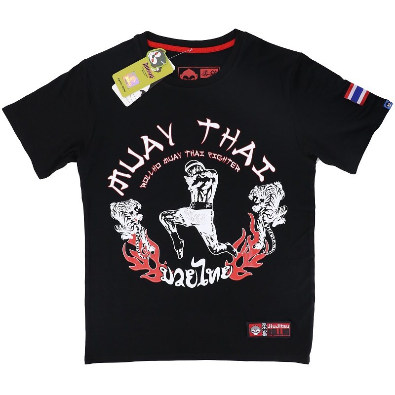 柔猴ROLLHO泰拳播求短袖T恤UFC运动MMA格斗老虎拳手武林风运动男