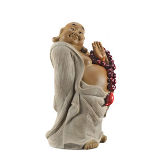 财神爷弥勒佛像招财家用店铺开业客厅装饰品石湾公仔陶瓷手工摆件