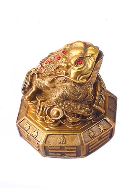 黄铜金蟾三脚店铺吉祥物精品摆件