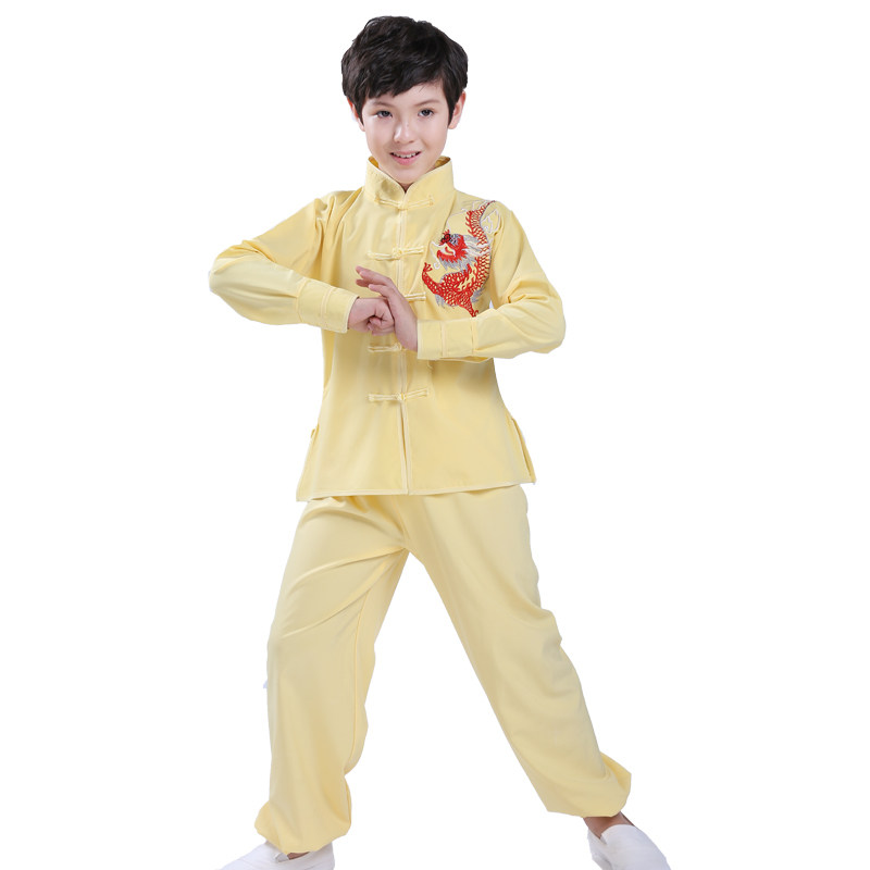 儿童武术服练功服男女童功夫演出服春秋武术衣服套装太极服中国风