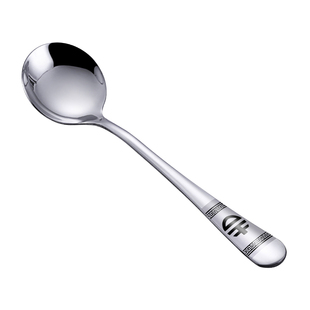 勺子不锈钢家用汤勺长柄成人吃饭勺铁汤匙调羹创意可爱儿童小勺子