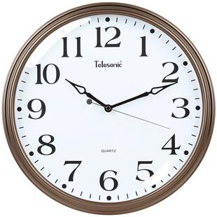 TELESONIC/天王星复古静音挂钟客厅创意挂表北欧艺术装饰时英钟表