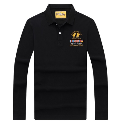 翻领保罗刺绣秋季休闲长袖t恤