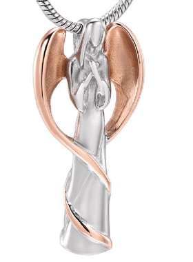 不掉色钛钢玫瑰金骨灰盒防水吊坠