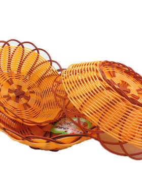仿藤编织篮食品篮蓝子点心篮