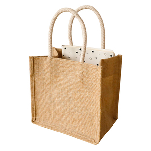 便当饭盒袋手提袋伴手礼袋学生拎书袋简约小清新麻布袋子定制logo