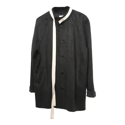 衬衫百搭飘带秋冬修身型麂皮绒