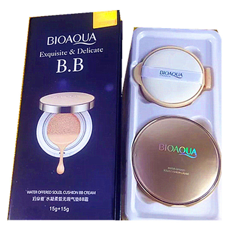 泊泉雅水凝柔皙无暇气垫BB霜 保湿嫩肤亮肤修颜裸妆遮瑕隔离霜