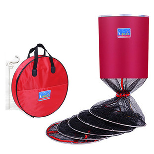 特价鱼护网兜包邮不锈钢圈竞技折叠涂胶防挂黑坑渔户渔护网兜渔具