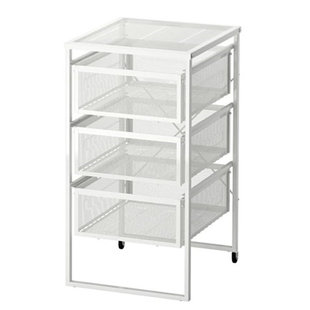 宜家国内代购列纳特带轮子抽屉文件柜收纳整理柜子床头卧室抽屉柜