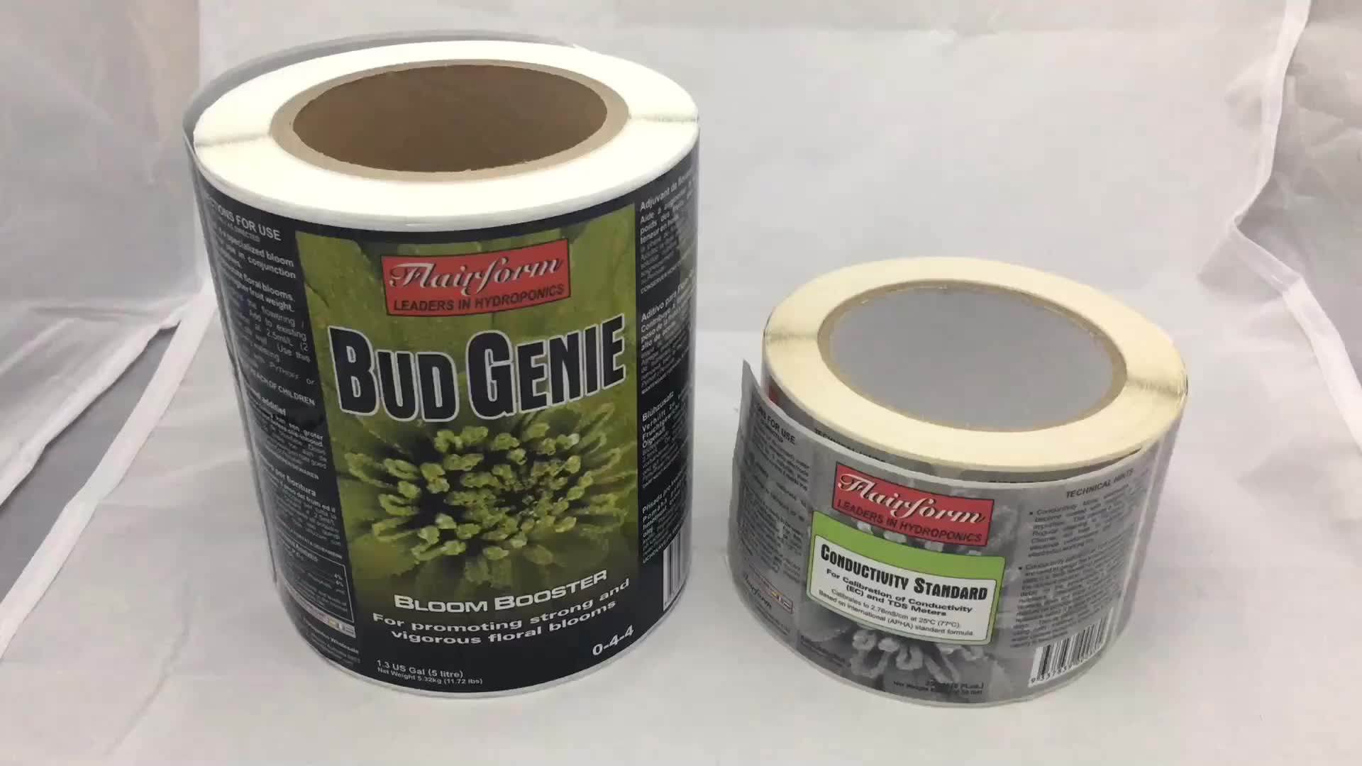 Adhesive Packaging Label Printing,Custom Roll Bottle Label Sticker For