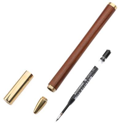 匠心之笔红木笔中性商务刻字黄铜