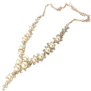 装饰项链女日韩时尚小香风水晶珍珠夸张气质短款锁骨颈链森系配饰