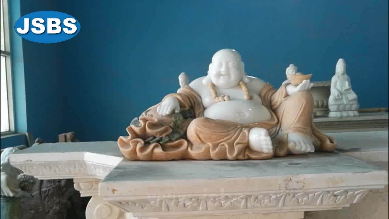 Large White Jade Laughing Buddha Statue For Garden Decor Buy Laughing
