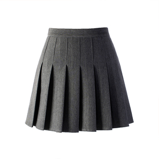 大码百褶裙女秋冬纯色短裙松紧腰高腰a字显瘦百搭短款胖mm半身裙
