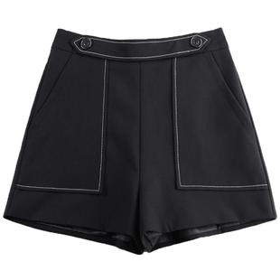 西装短裤女春秋款外穿宽松高腰阔腿夏季黑色A字爆款网红2025新款