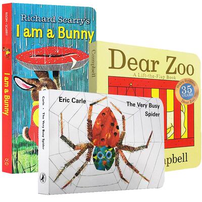 英文原版进口wheels on the bus color zoo i am a bunny低幼绘本纸板书吴敏兰书单推荐故事书启蒙认知儿童阅读学习英语训练送音频