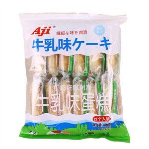 AJI蛋糕180g*3袋牛乳/芝士味早餐手撕面包办公室休闲零食小吃包邮